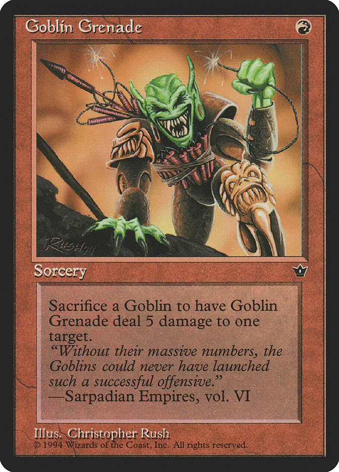 MTG: Fallen Empires 056a: Goblin Grenade 