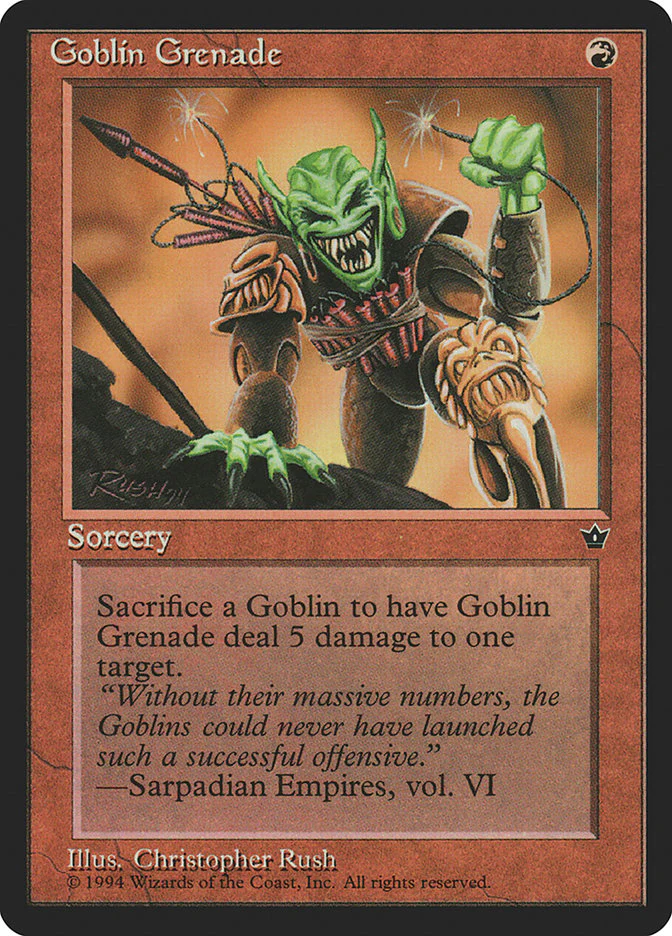 MTG: Fallen Empires 056c: Goblin Grenade 
