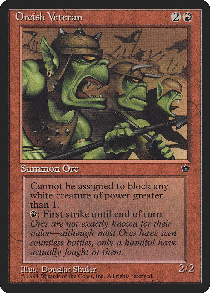 MTG: Fallen Empires 062a: Orcish Veteran 