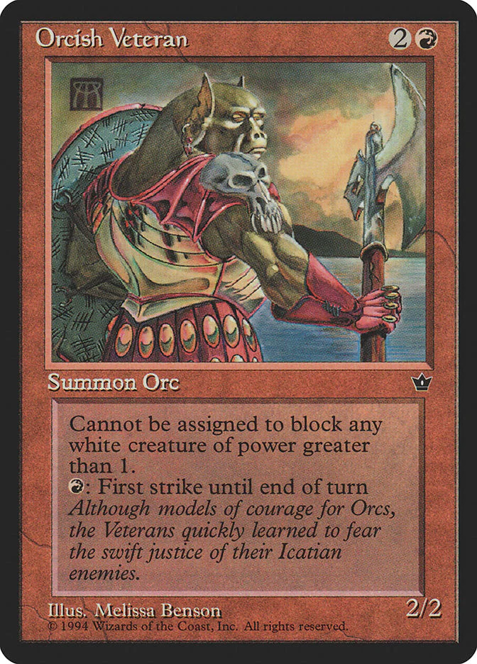 MTG: Fallen Empires 062d Orcish Veteran 
