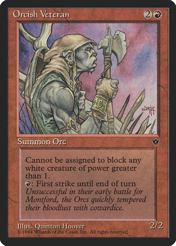 MTG: Fallen Empires 062c: Orcish Veteran 