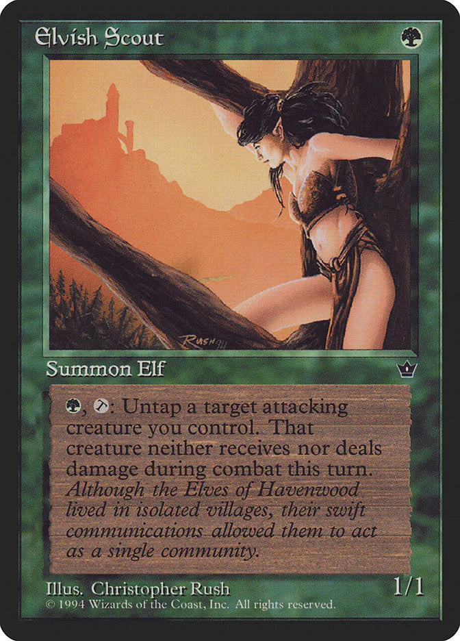 MTG: Fallen Empires 068c: Elvish Scout 