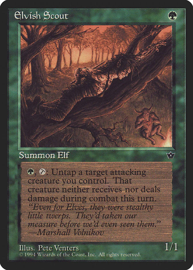 MTG: Fallen Empires 068b: Elvish Scout 