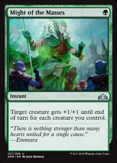 MTG: Guilds of Ravnica 137: Might of the Masses 