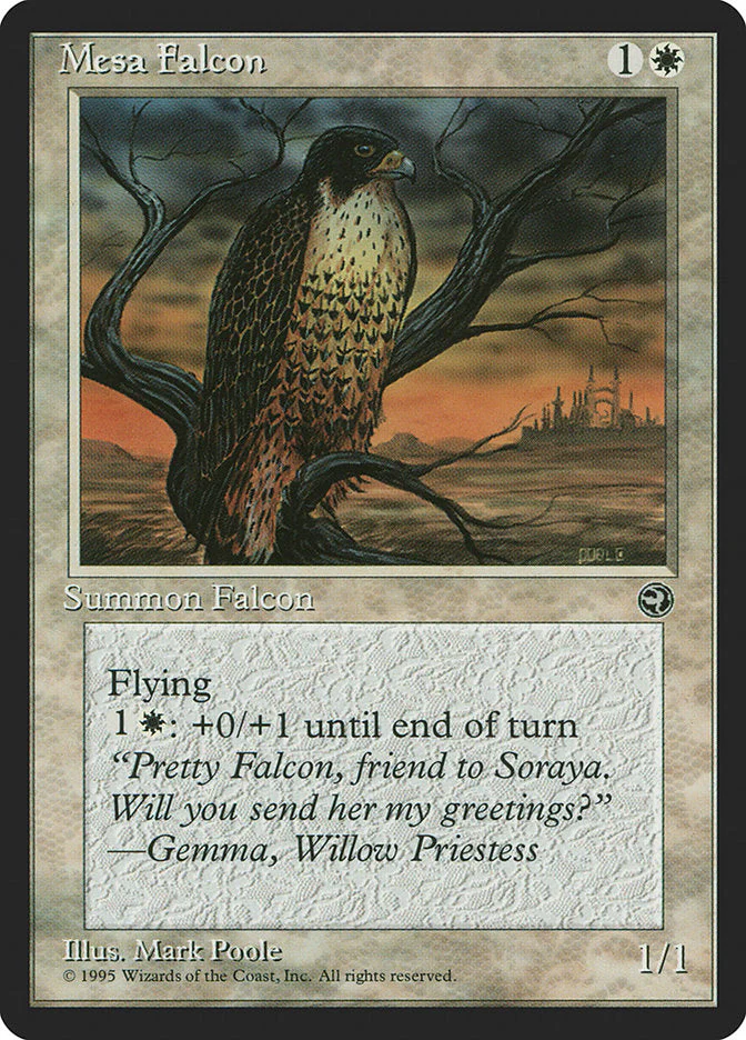 MTG: Homelands 010b: Mesa Falcon (Perched) 
