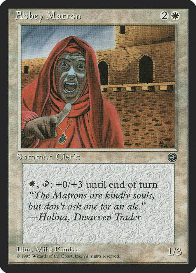 MTG: Homelands 002a: Abbey Matron (Hood) 