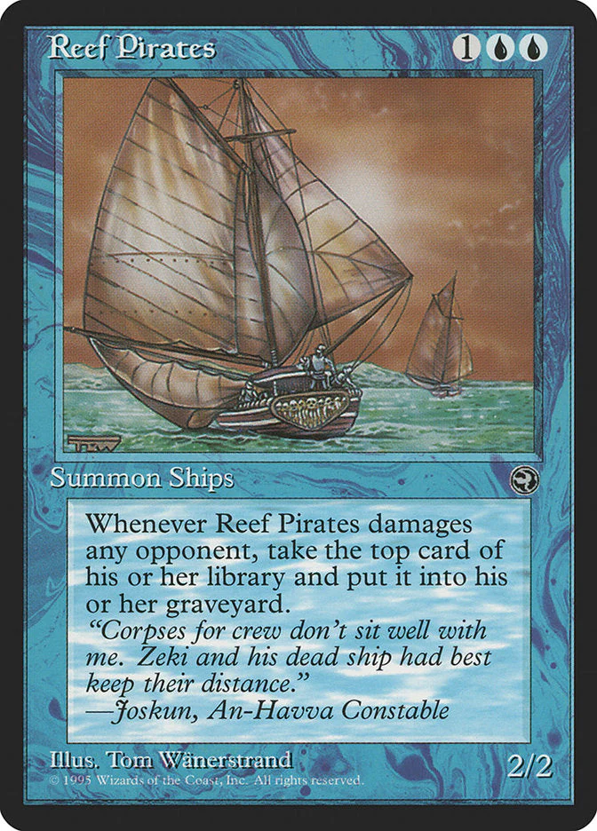 MTG: Homelands 036a: Reef Pirates (Two Ships) 