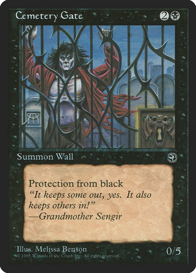 MTG: Homelands 044b: Cemetery Gate (Vampire on Gate) 
