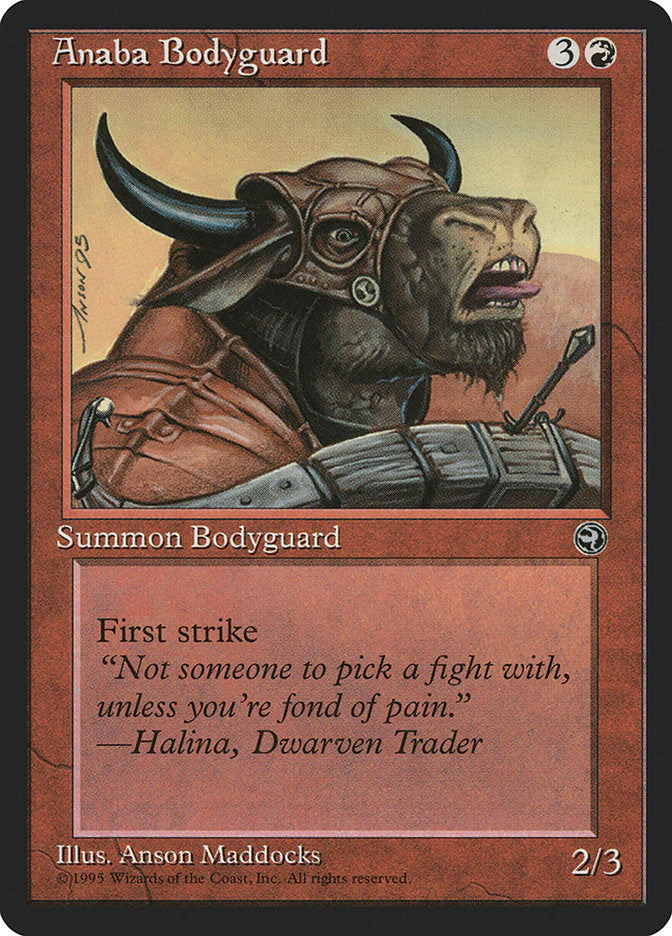 MTG: Homelands 066a: Anaba Bodyguard (Tongue Out) 