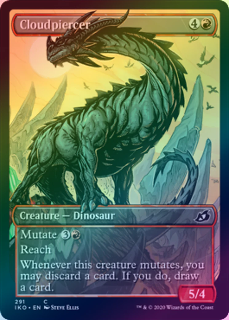 MTG: Ikoria: Lair of Behemoths 291: Cloudpiercer (Showcase) (FOIL) 