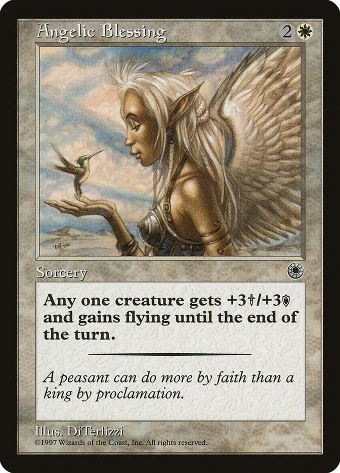 MTG: Portal 002: Angelic Blessing 