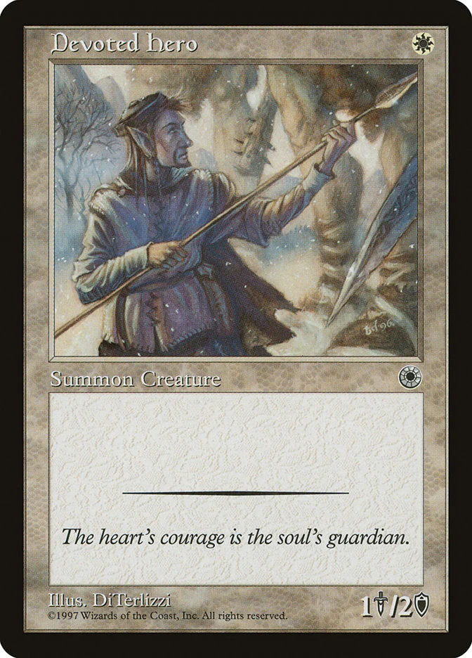 MTG: Portal 013: Devoted Hero 