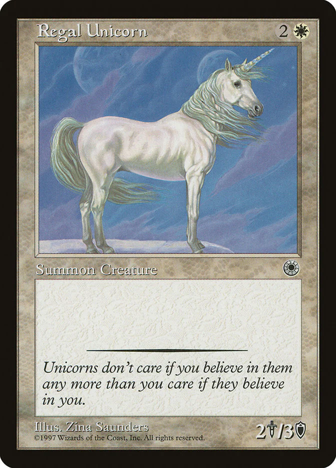 MTG: Portal 022: Regal Unicorn 