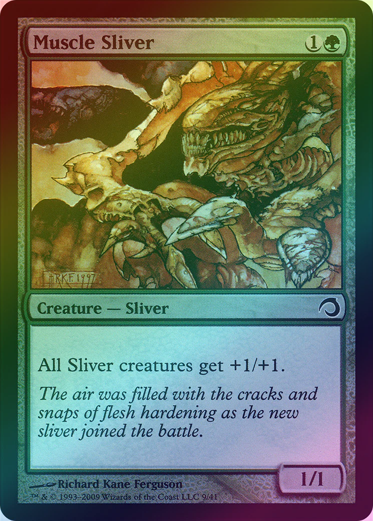MTG: Premium Deck Series: Slivers 09: Muscle Sliver (FOIL) 