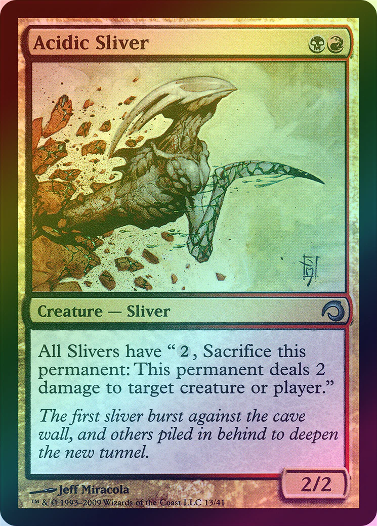 MTG: Premium Deck Series: Slivers 13: Acidic Sliver (FOIL) 