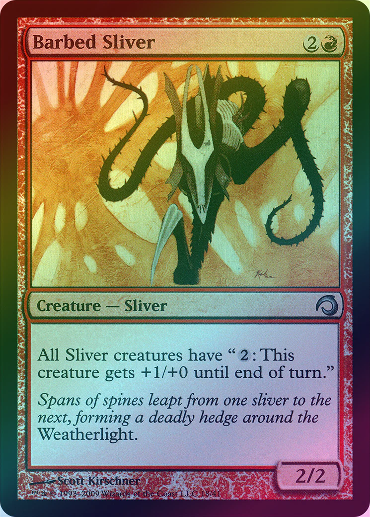 MTG: Premium Deck Series: Slivers 18: Barbed Sliver (FOIL) 