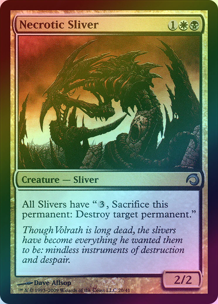 MTG: Premium Deck Series: Slivers 20: Necrotic Sliver (FOIL) 