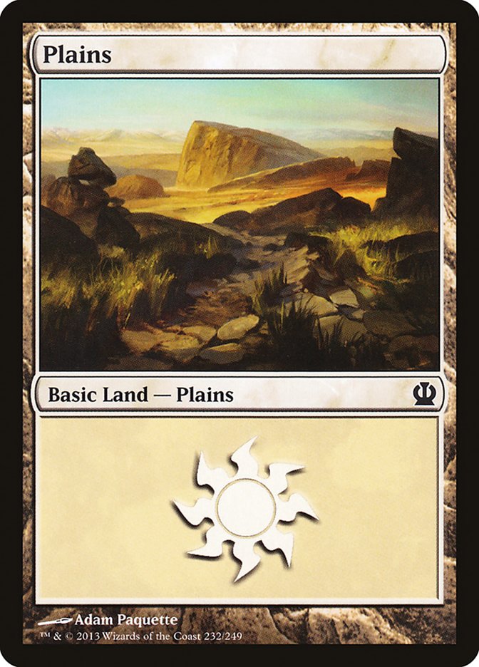 MTG: Theros 232: Plains (#232) - Foil 