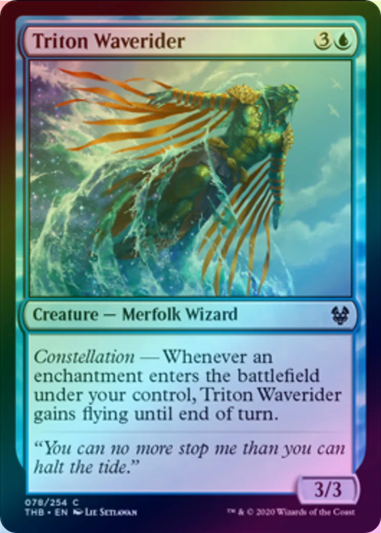 MTG: Theros Beyond Death 078: Triton Waverider (FOIL) 