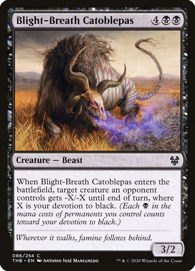 MTG: Theros Beyond Death 086: Blight-Breath Catoblepas 