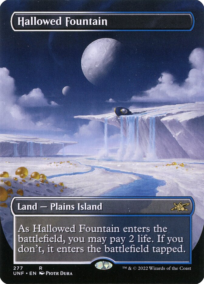 MTG Unfinity 277 Hallowed Fountain - Extended Art Foil 