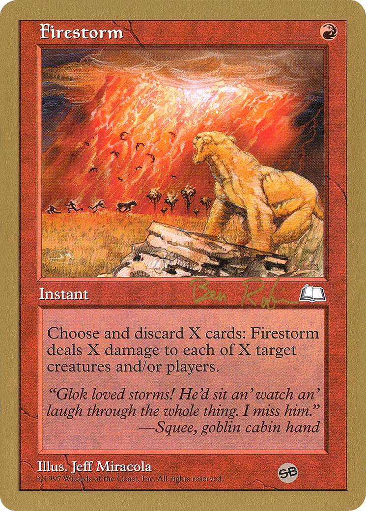 MTG: World Championship Decks: Firestorm (1998 Ben Rubin) 