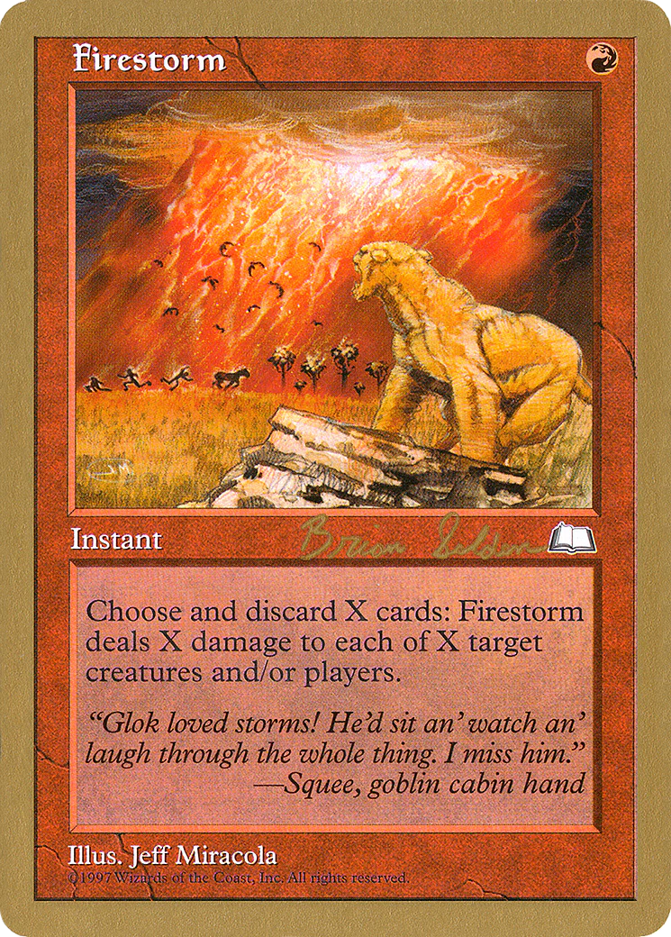 MTG: World Championship Decks: Firestorm (1998 Brian Selden) 