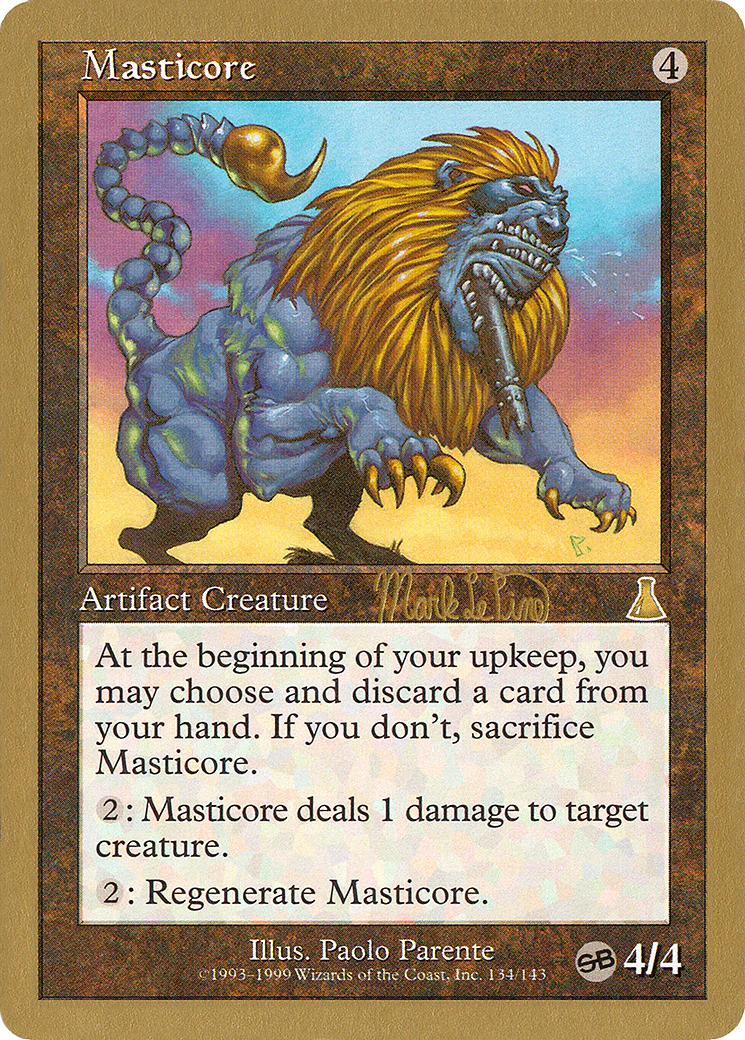 MTG: World Championship Decks: Masticore (1999 Mark Le Pine)  