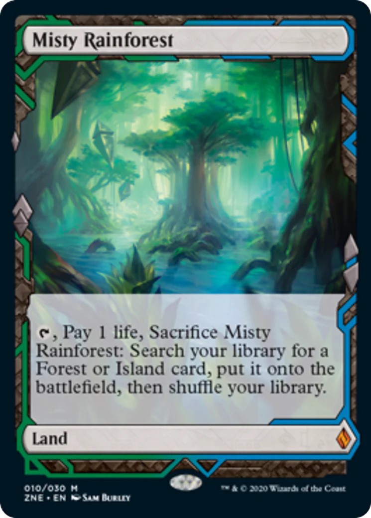 MTG: Zendikar Rising Expeditions 010: Misty Rainforest (Extended Art) 
