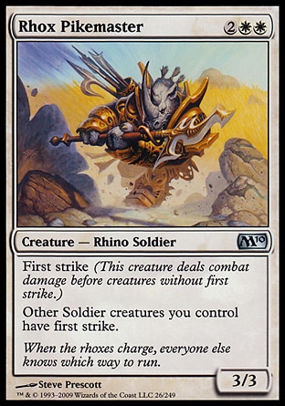 MTG 2010 Core Set 026: Rhox Pikemaster 