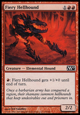 Magic 2010 Core Set 135: Fiery Hellhound 