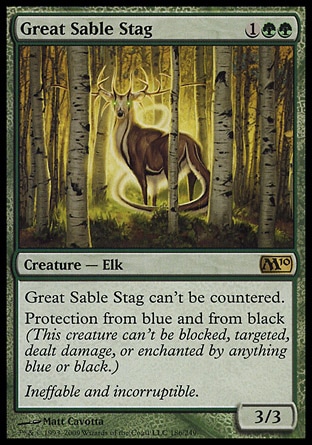 Magic 2010 Core Set 186: Great Sable Stag 