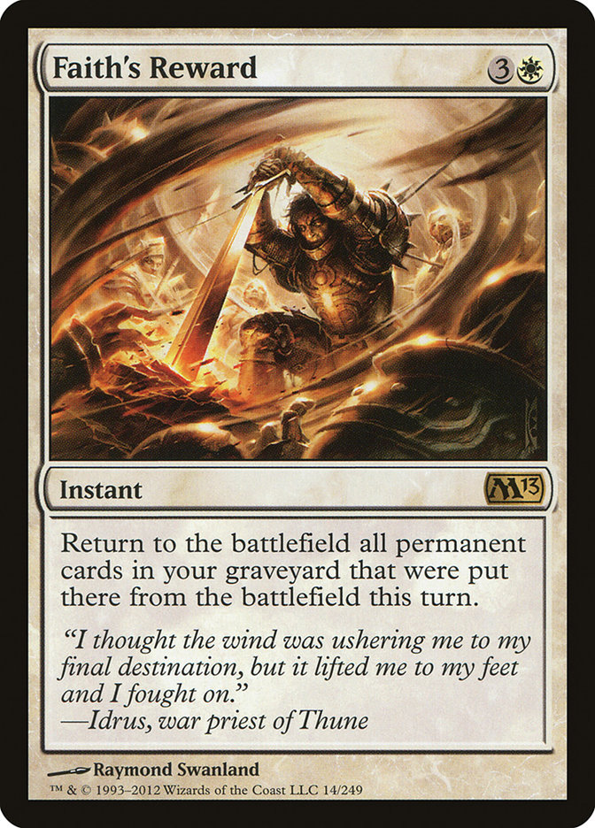 MTG: 2013 Core Set 014: Faiths Reward 