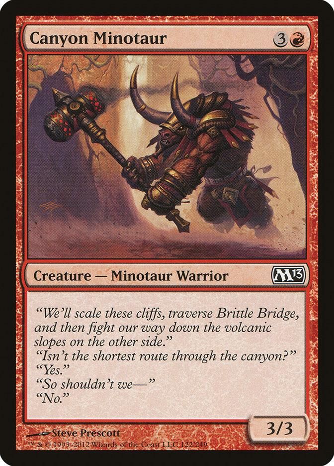 MTG: 2013 Core Set 122: Canyon Minotaur 
