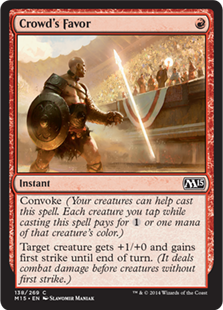 MTG 2015 Core Set 138: Crowds Favor 
