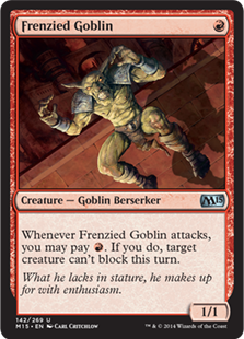 Magic 2015 Core Set 142: Frenzied Goblin 