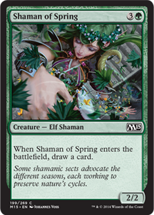 Magic 2015 Core Set 199: Shaman of Spring 