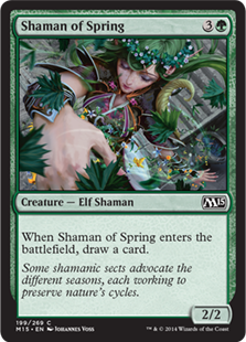 MTG 2015 Core Set 199: Shaman of Spring 