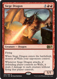 Magic 2015 Core Set 162: Siege Dragon - Prerelease Foil 