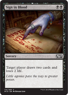 MTG 2015 Core Set 114: Sign in Blood 