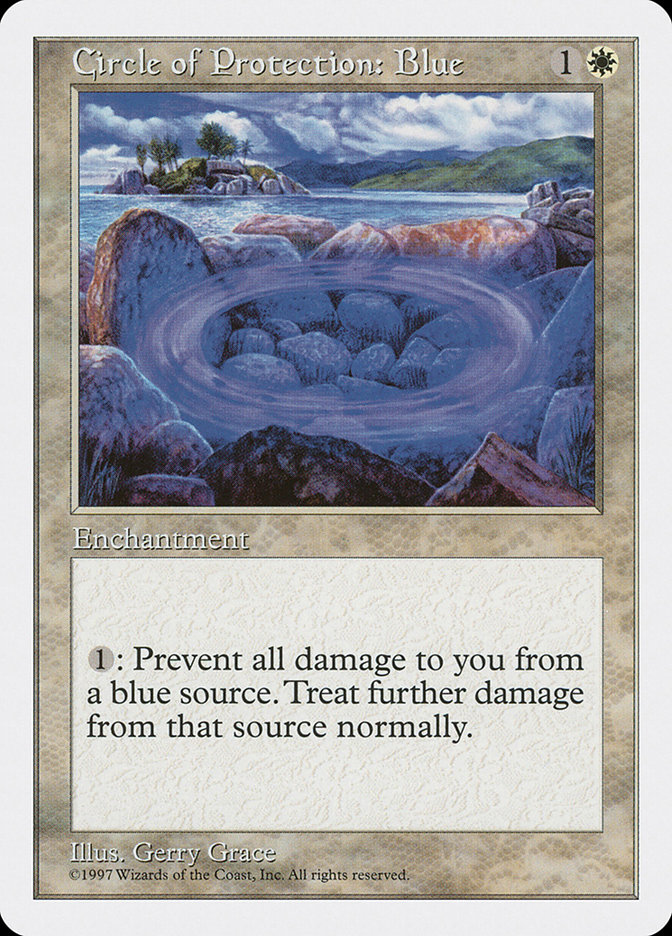 MTG: 5th Edition 018: Circle of Protection: Blue 