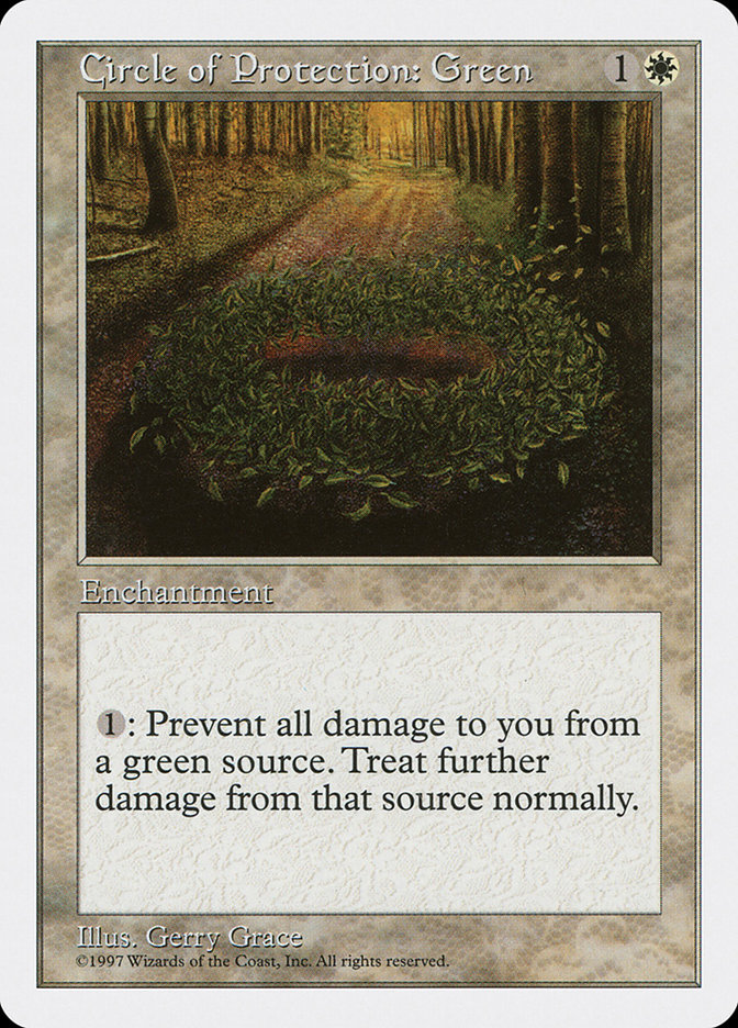 MTG: 5th Edition 019: Circle of Protection: Green 