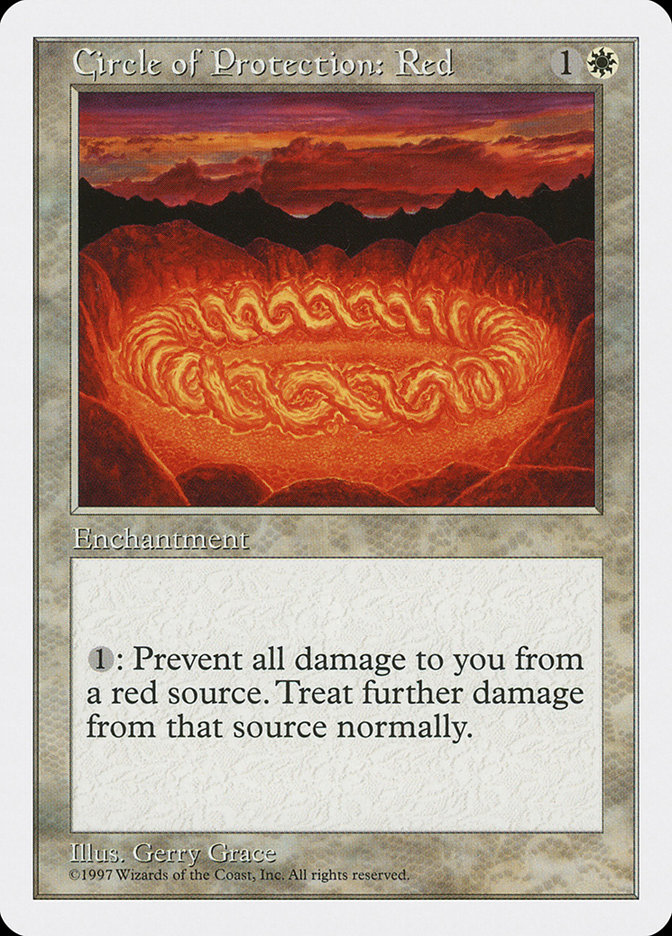MTG: 5th Edition 020: Circle of Protection: Red 
