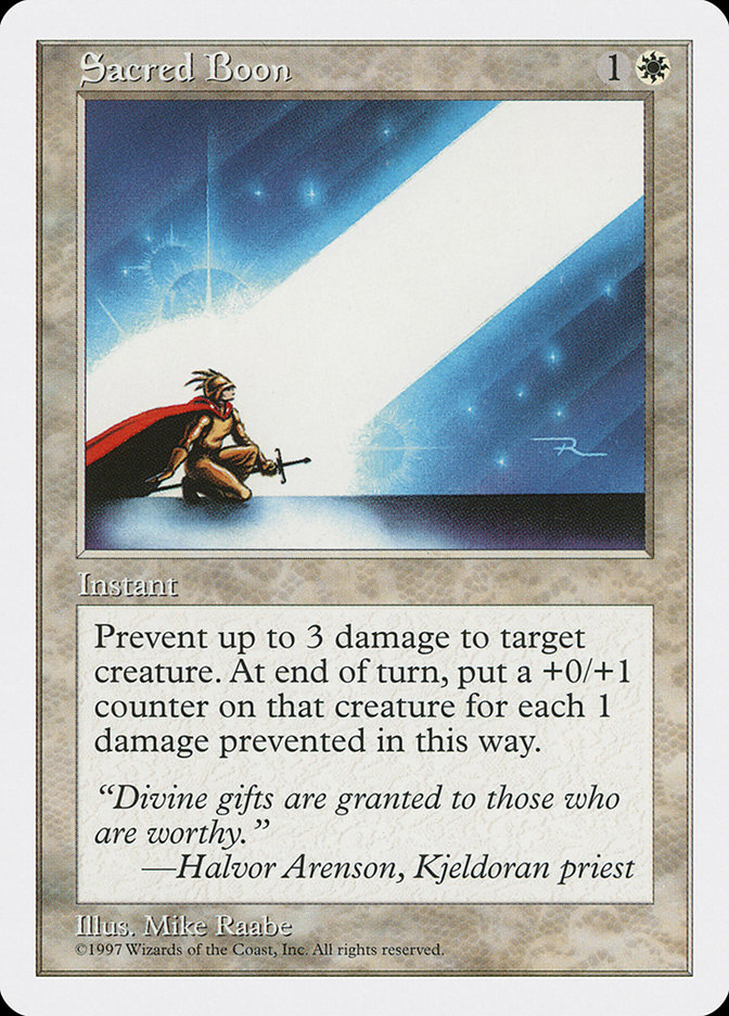 MTG: 5th Edition 057: Sacred Boon 