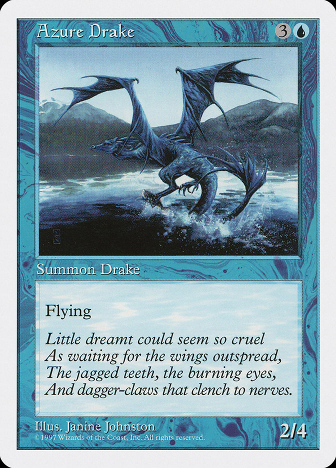 MTG: 5th Edition 073: Azure Drake 