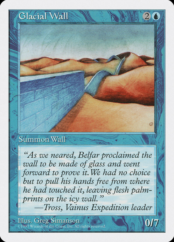 MTG: 5th Edition 091: Glacial Wall 