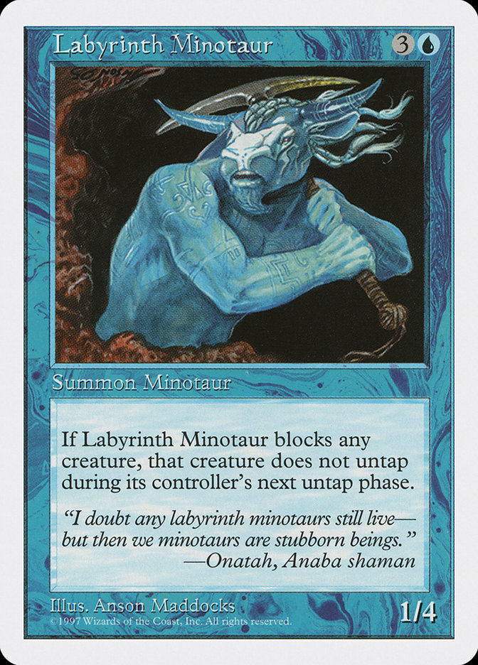 MTG: 5th Edition 097: Labyrinth Minotaur 