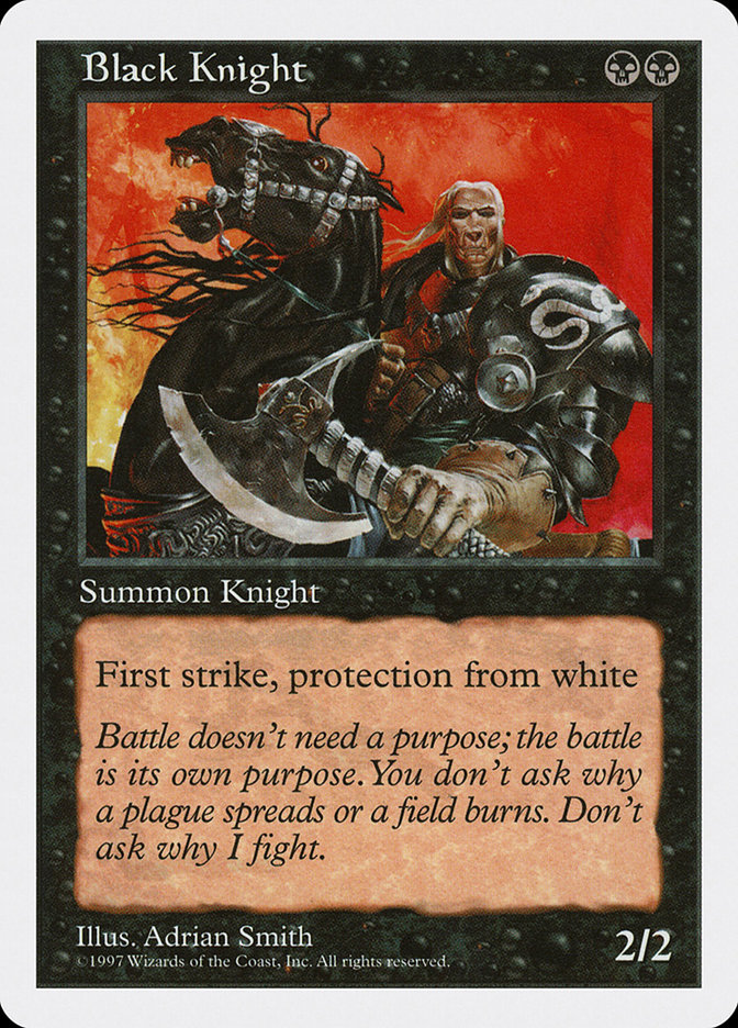 Magic: 5th Edition 143: Black Knight 