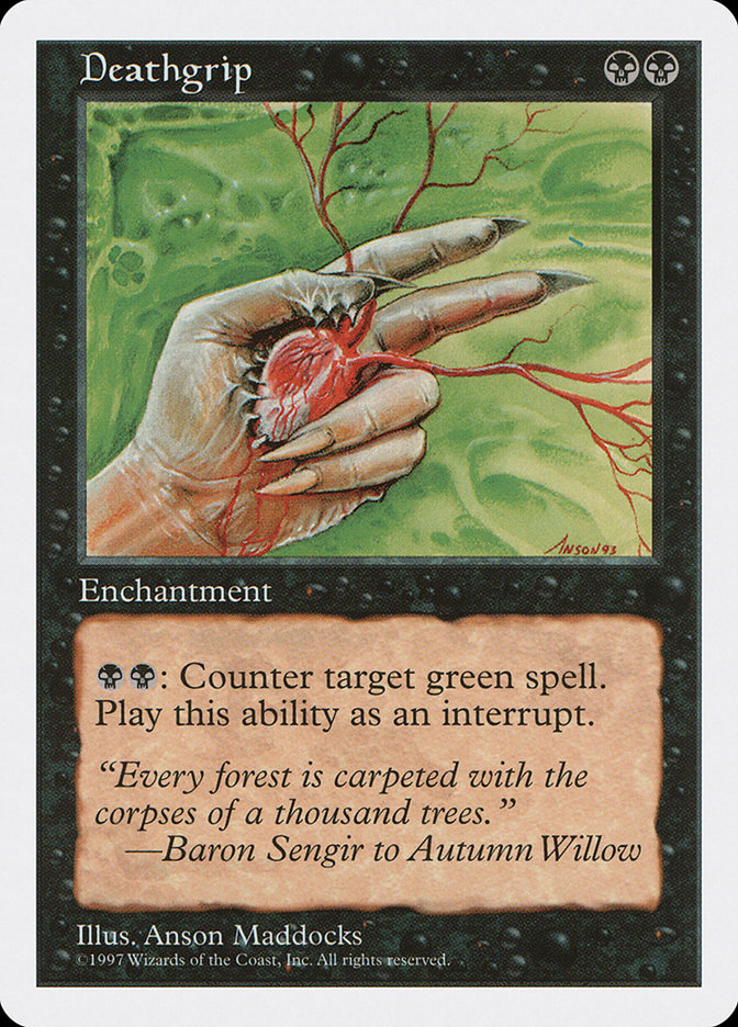 MTG: 5th Edition 154: Deathgrip  
