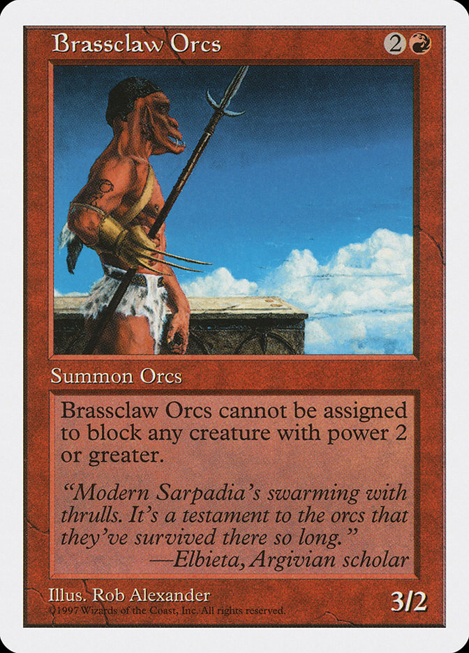 MTG: 5th Edition 213: Brassclaw Orcs 
